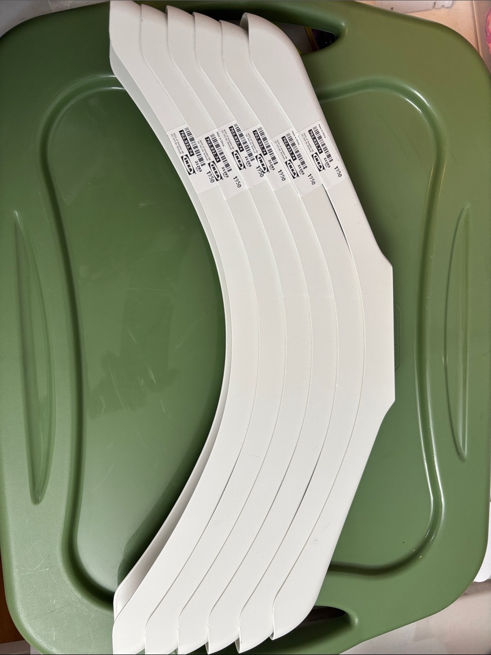IKEA White Plastic Shoulder Shaper for Hangers (Set) 6 Pcs